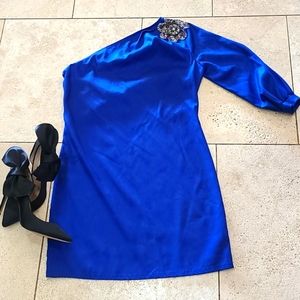 Stunning Blue Off The Shoulder "Venus" Dress